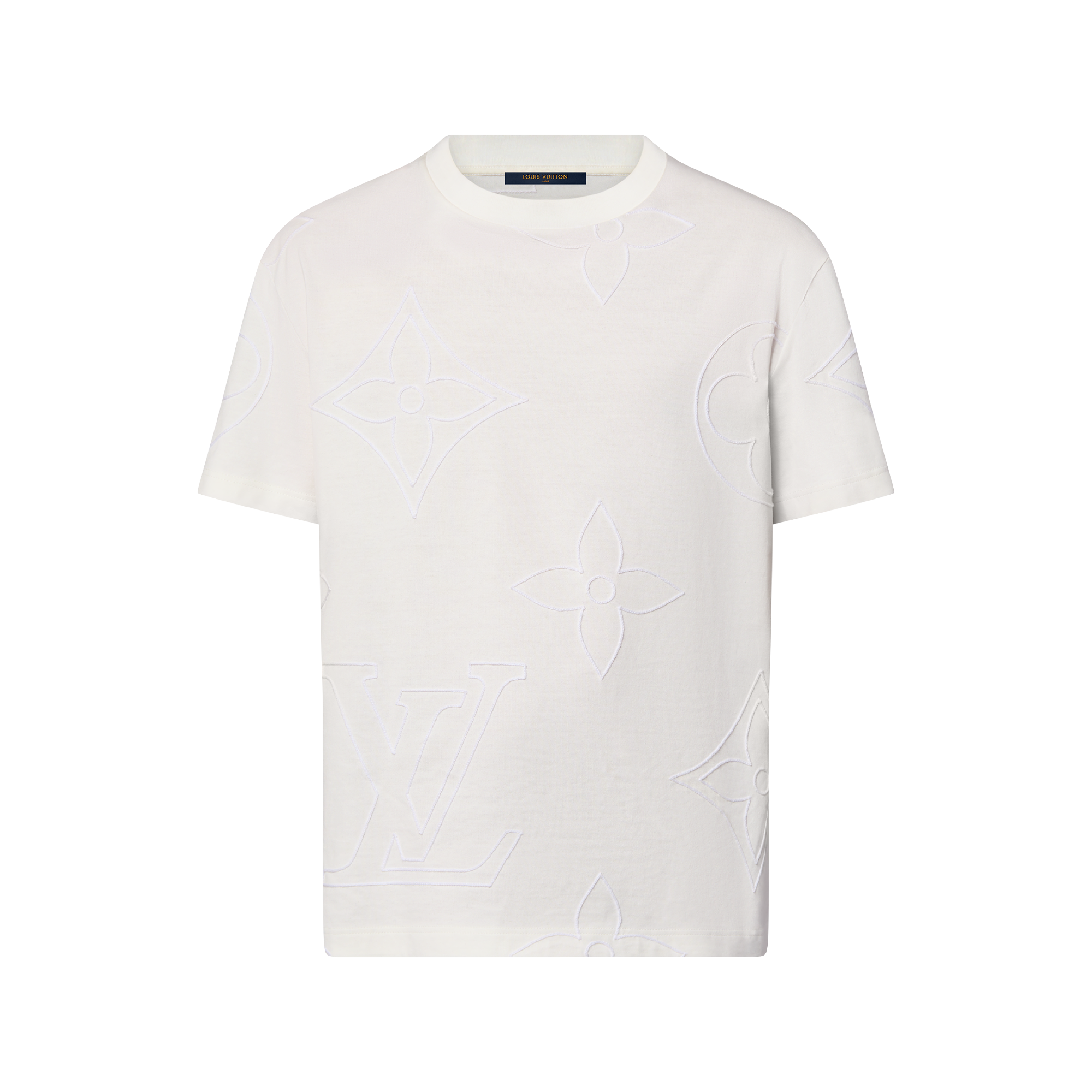 Monogram Embroidered Cotton T-Shirt - T-shirts and Polos